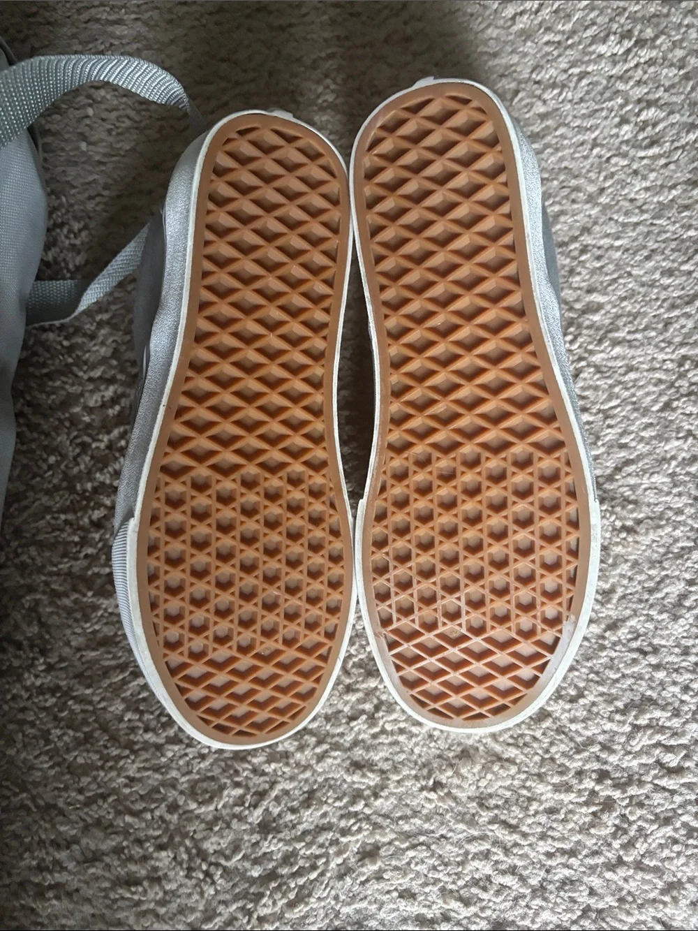 Vans Slip-On Canvas Sneakers in Light Gray